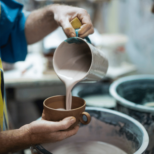 glazing pottery