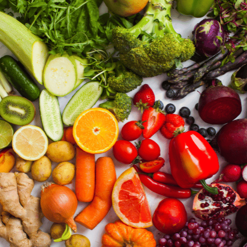 vegetables and fruits